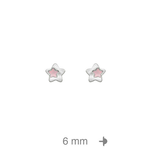 PENDIENTE PLATA ESTRELLA ROSCA