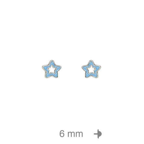 PENDIENTE PLATA ESTRELLA ROSCA
