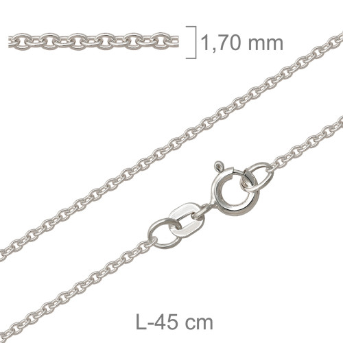CADENA PLATA FORZADA REDONDA 40X45CM