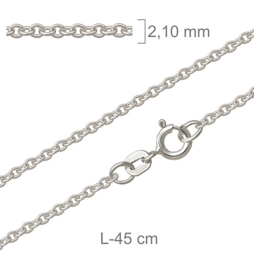 CADENA PLATA FORZADA REDONDA 50X45CM
