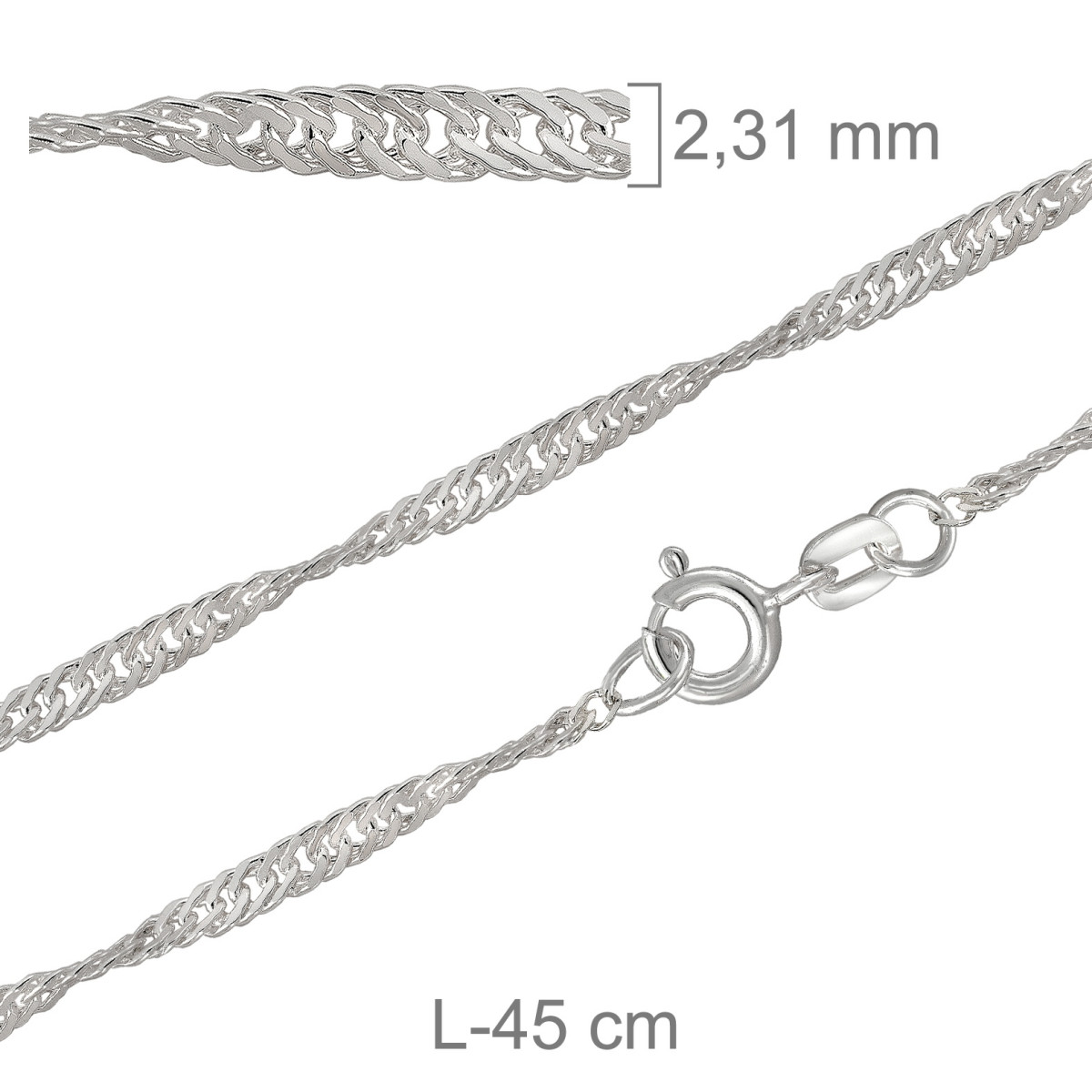 CADENA PLATA SINGAPUR 40X45CM
