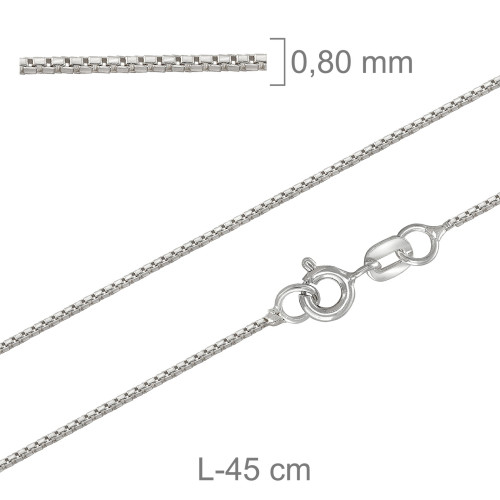 CADENA PLATA VENECIANA LAPIDADA 27X45CM