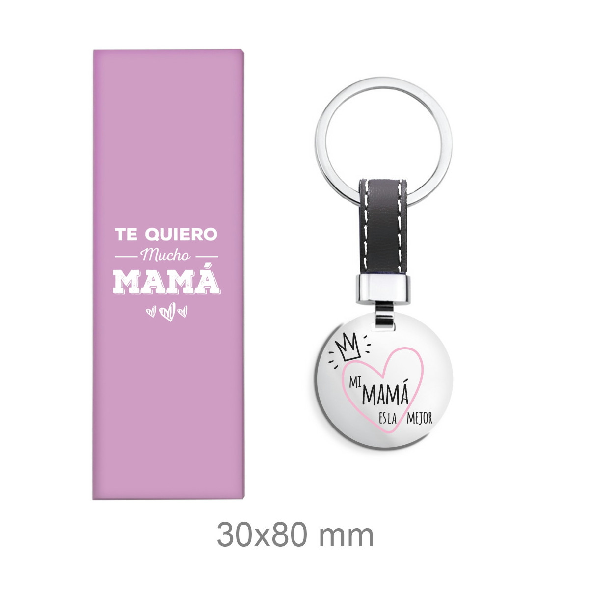 LLAVERO ACERO MAMA - MI MAMÁ ES LA MEJOR -