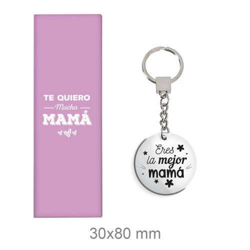 LLAVERO ACERO MAMA - ERES LA MEJOR MAMÁ