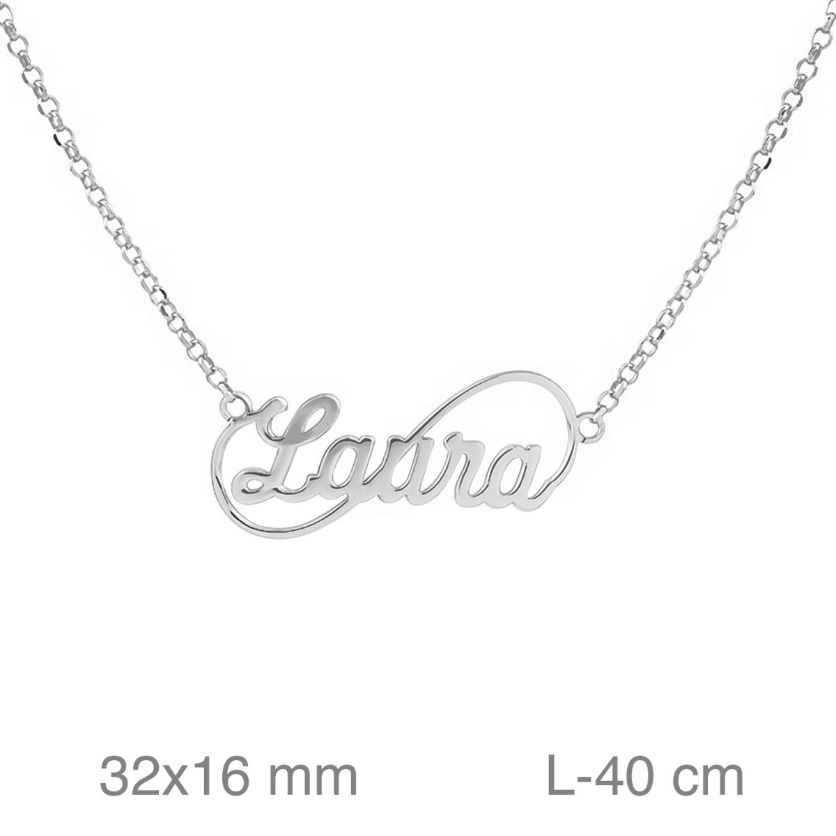 GARGANTILLA PLATA INFINITO NOMBRE