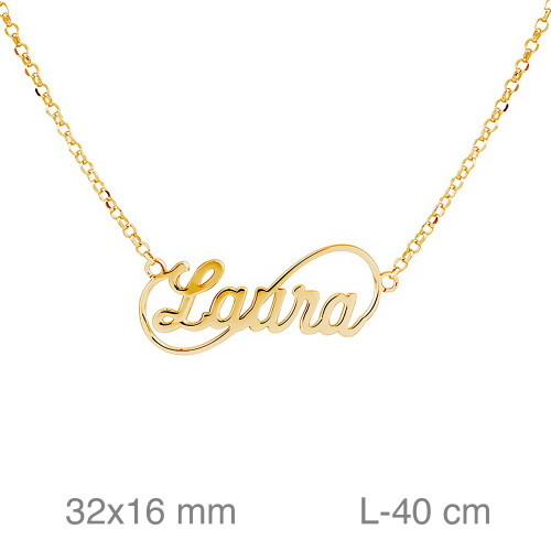 GARGANTILLA PLATA B.ORO INFINITO NOMBRE