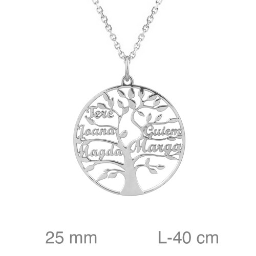 GARGANTILLA PLATA ARBOL VIDA NOMBRES