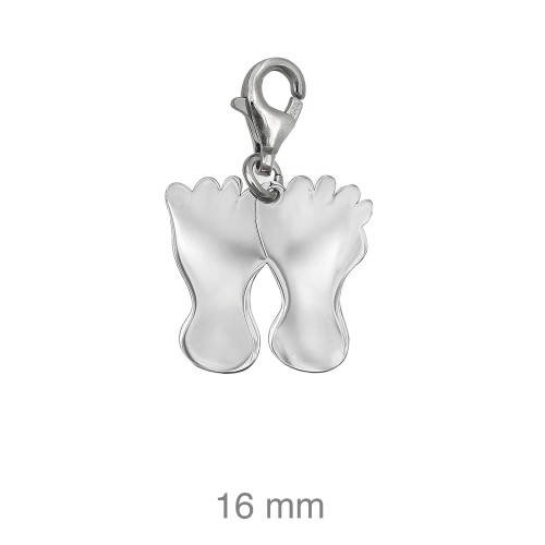 COLGANTE PLATA CHARM PIES