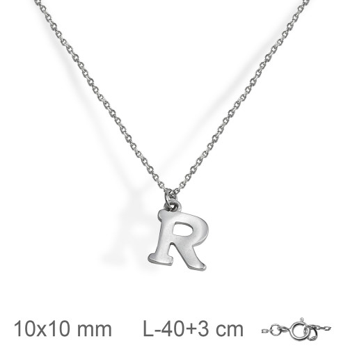 GARGANTILLA PLATA LETRA R