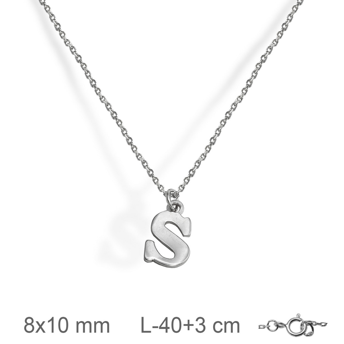 GARGANTILLA PLATA LETRA S