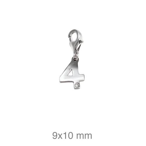 COLGANTE PLATA CHARM Nº 4