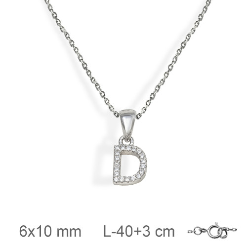 GARGANTILLA PLATA LETRA D ZTAS