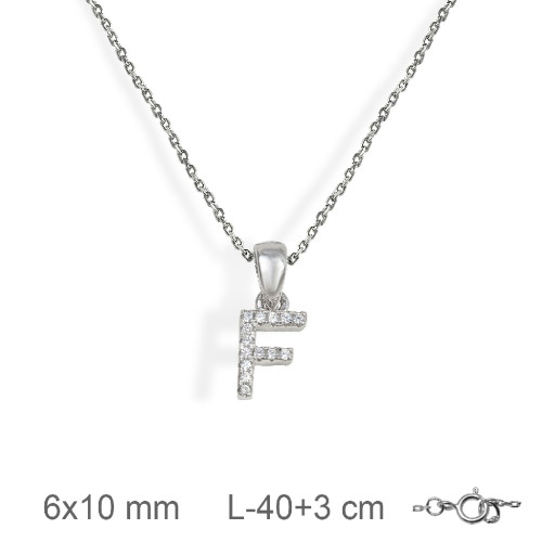 GARGANTILLA PLATA LETRA F ZTAS