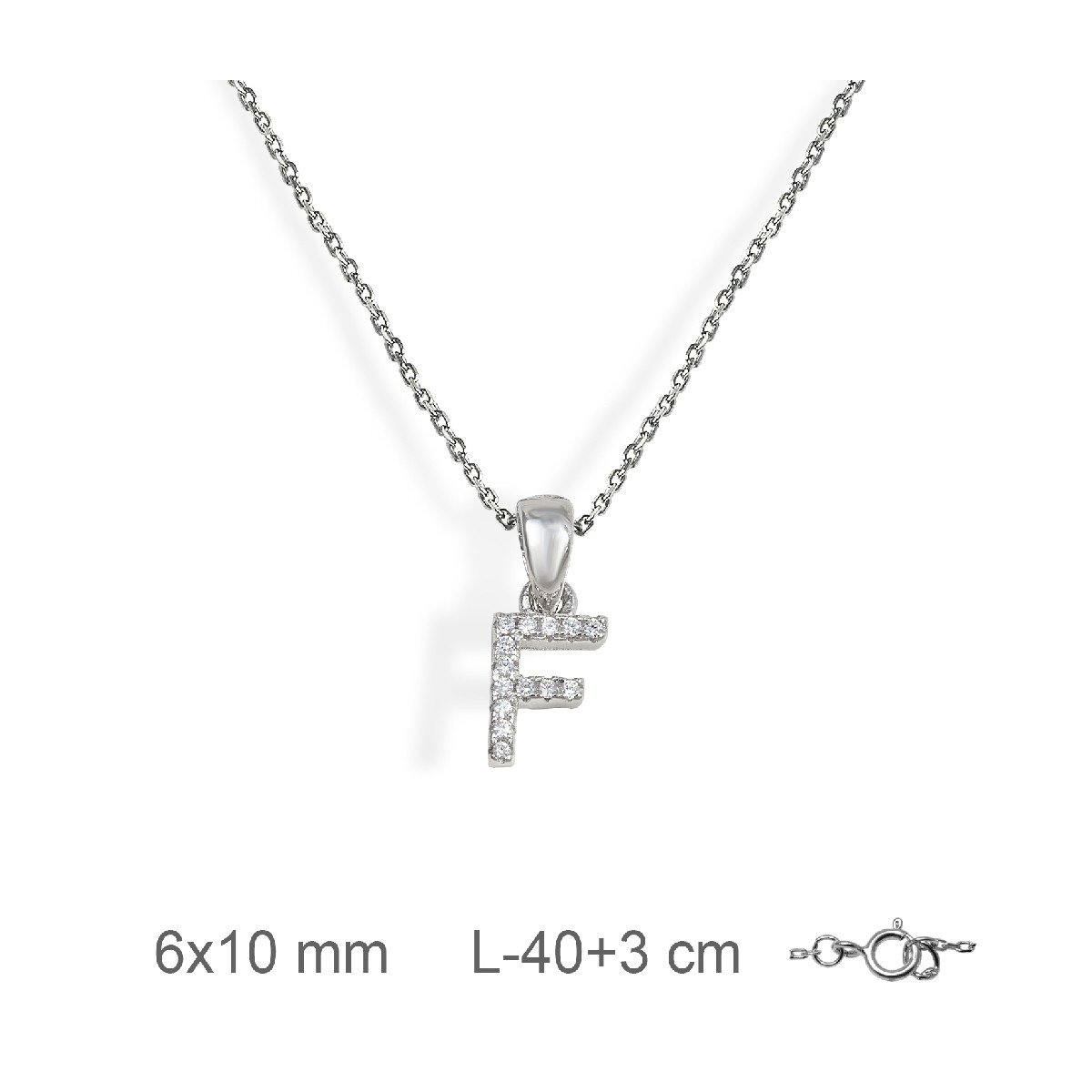 GARGANTILLA PLATA LETRA F ZTAS