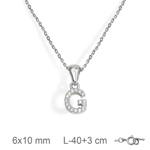GARGANTILLA PLATA LETRA G ZTAS