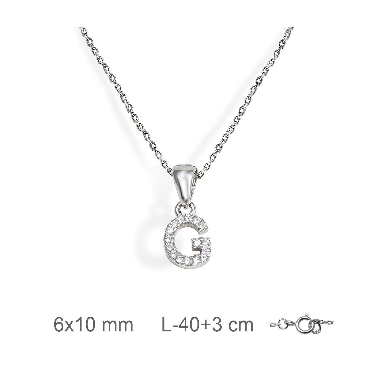 GARGANTILLA PLATA LETRA G ZTAS