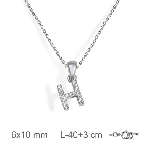 GARGANTILLA PLATA LETRA H ZTAS