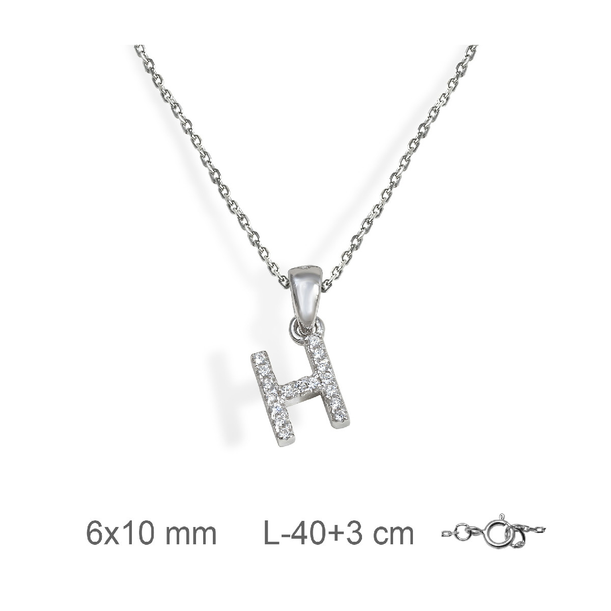 GARGANTILLA PLATA LETRA H ZTAS