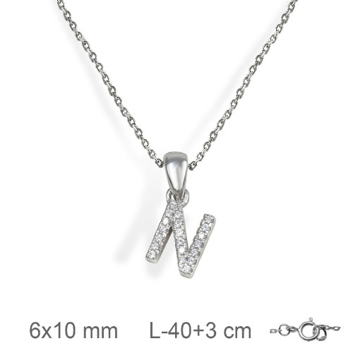 GARGANTILLA PLATA LETRA N ZTAS