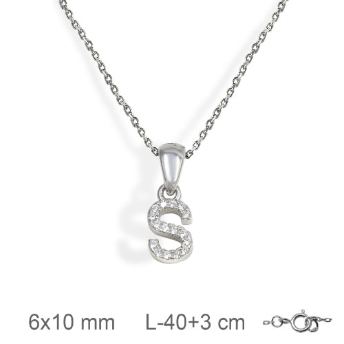 GARGANTILLA PLATA LETRA S ZTAS