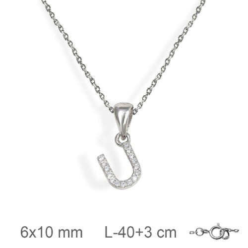 GARGANTILLA PLATA LETRA U ZTAS
