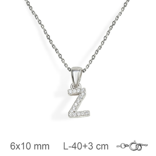 GARGANTILLA PLATA LETRA Z ZTAS
