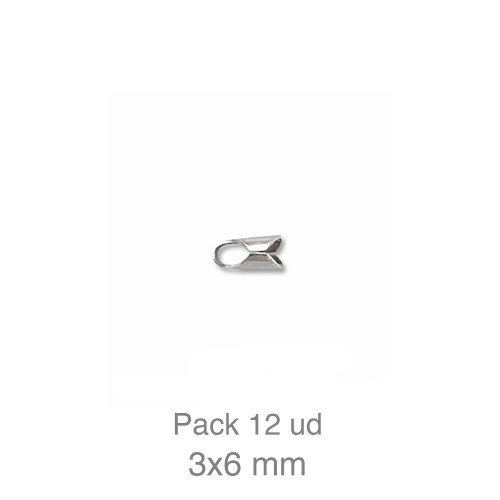 TERMINAL 2 mm REDONDO PLATA PACK-12 UDS