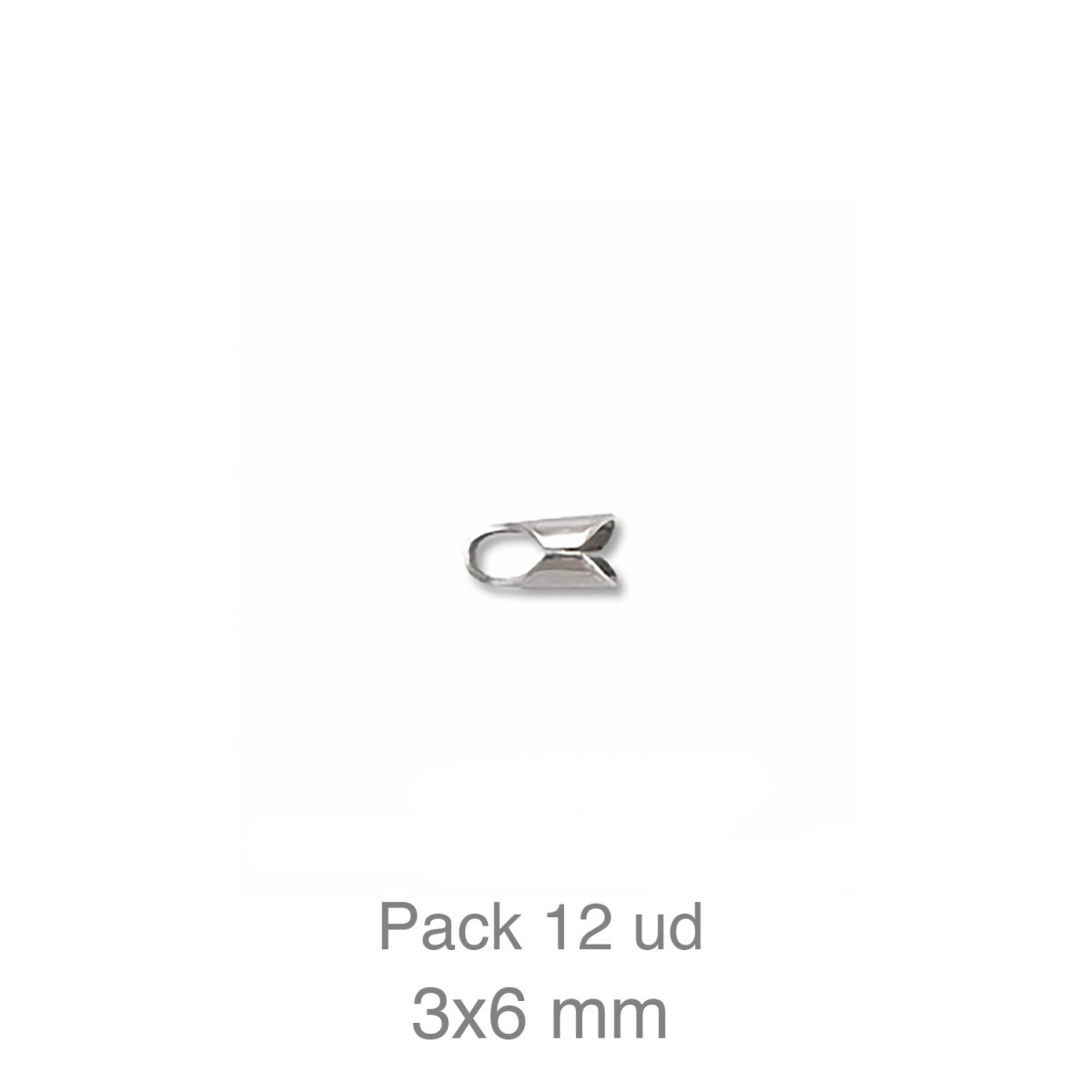TERMINAL 2 mm REDONDO PLATA PACK-12 UDS