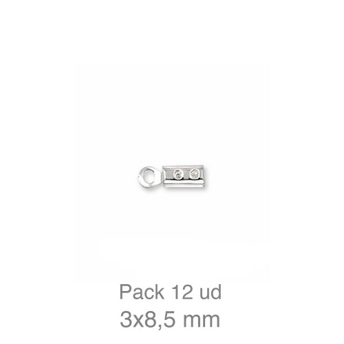 TERMINAL DE CAUCHO PLATA PACK-12 UDS