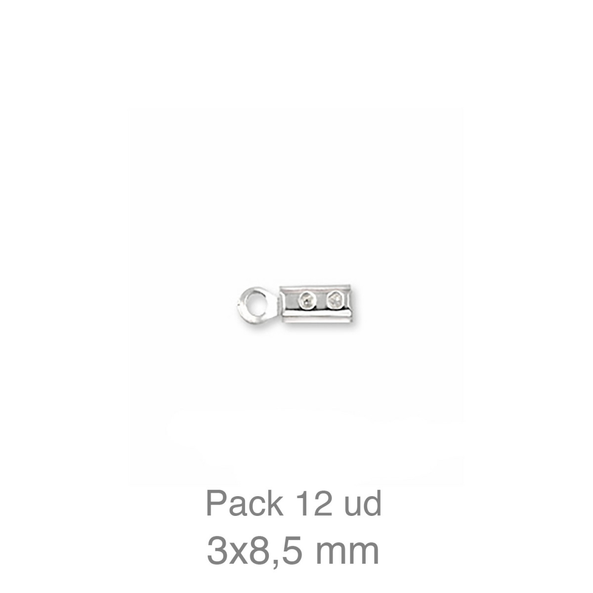 TERMINAL DE CAUCHO PLATA PACK-12 UDS