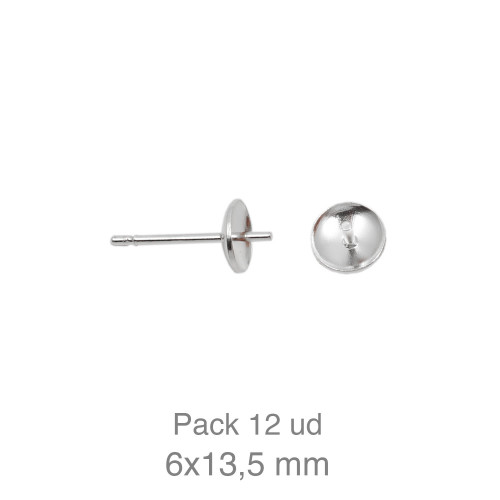 BASE PERLA PLATA 6 mm PACK-12 UDS