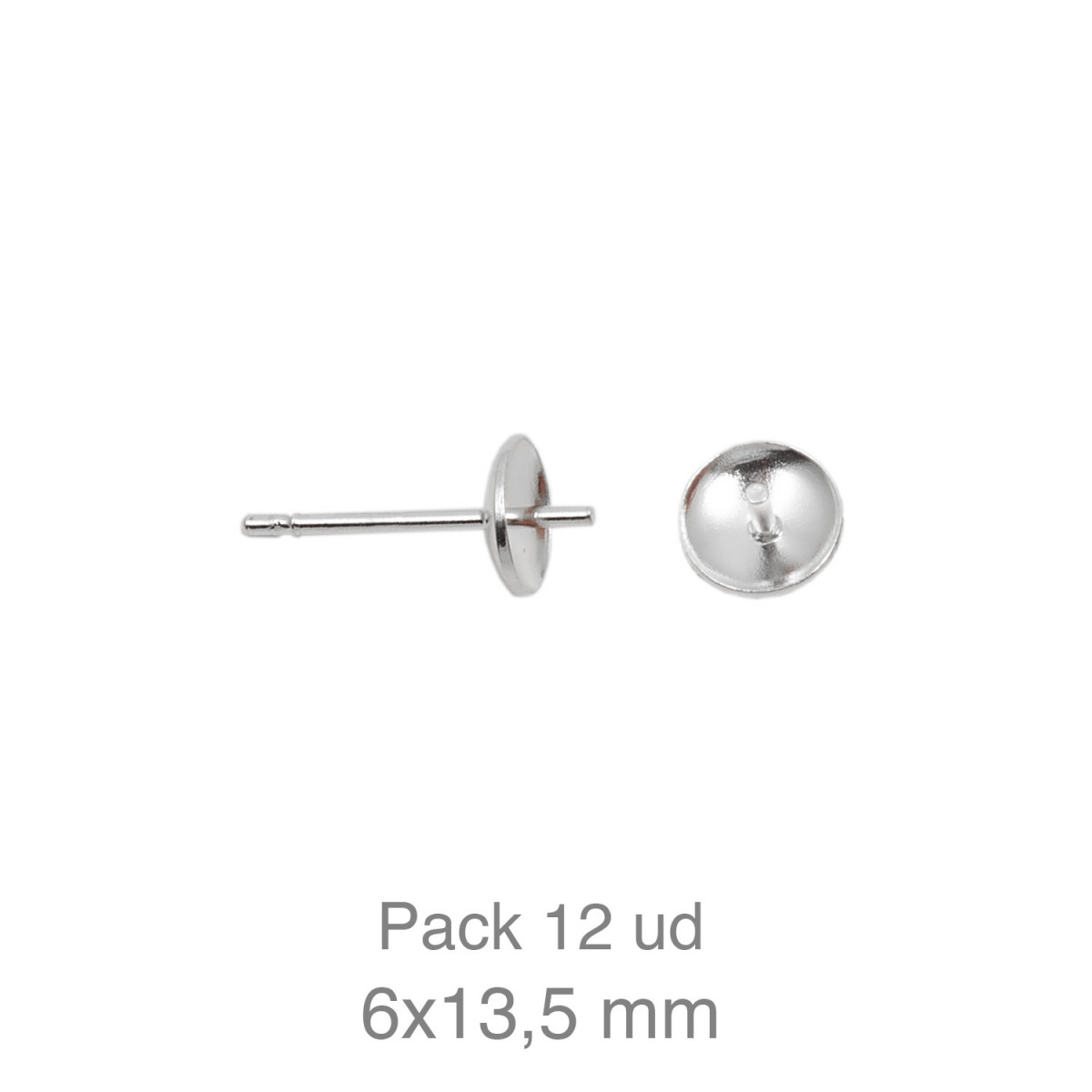BASE PERLA PLATA 6 mm PACK-12 UDS