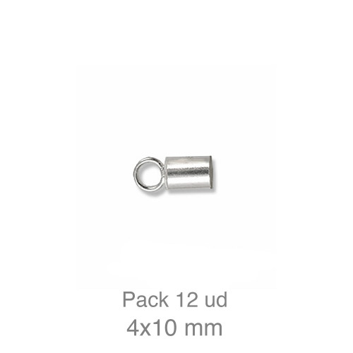 TERMINAL REDOND C/ESPALDA3mm PLATA P.12U