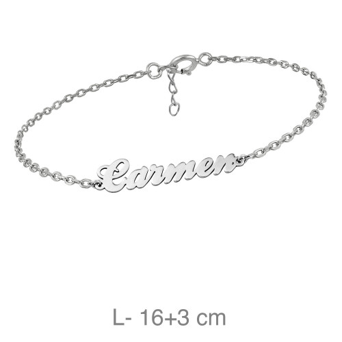 PULSERA PLATA NOMBRE