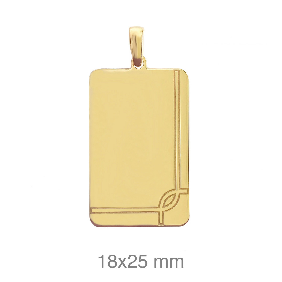PLACA PLATA B.ORO LISA BISEL