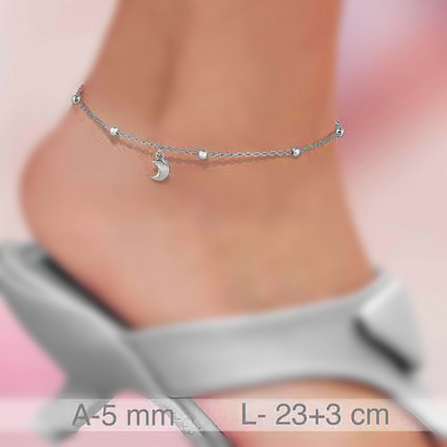 TOBILLERA PLATA LUNA