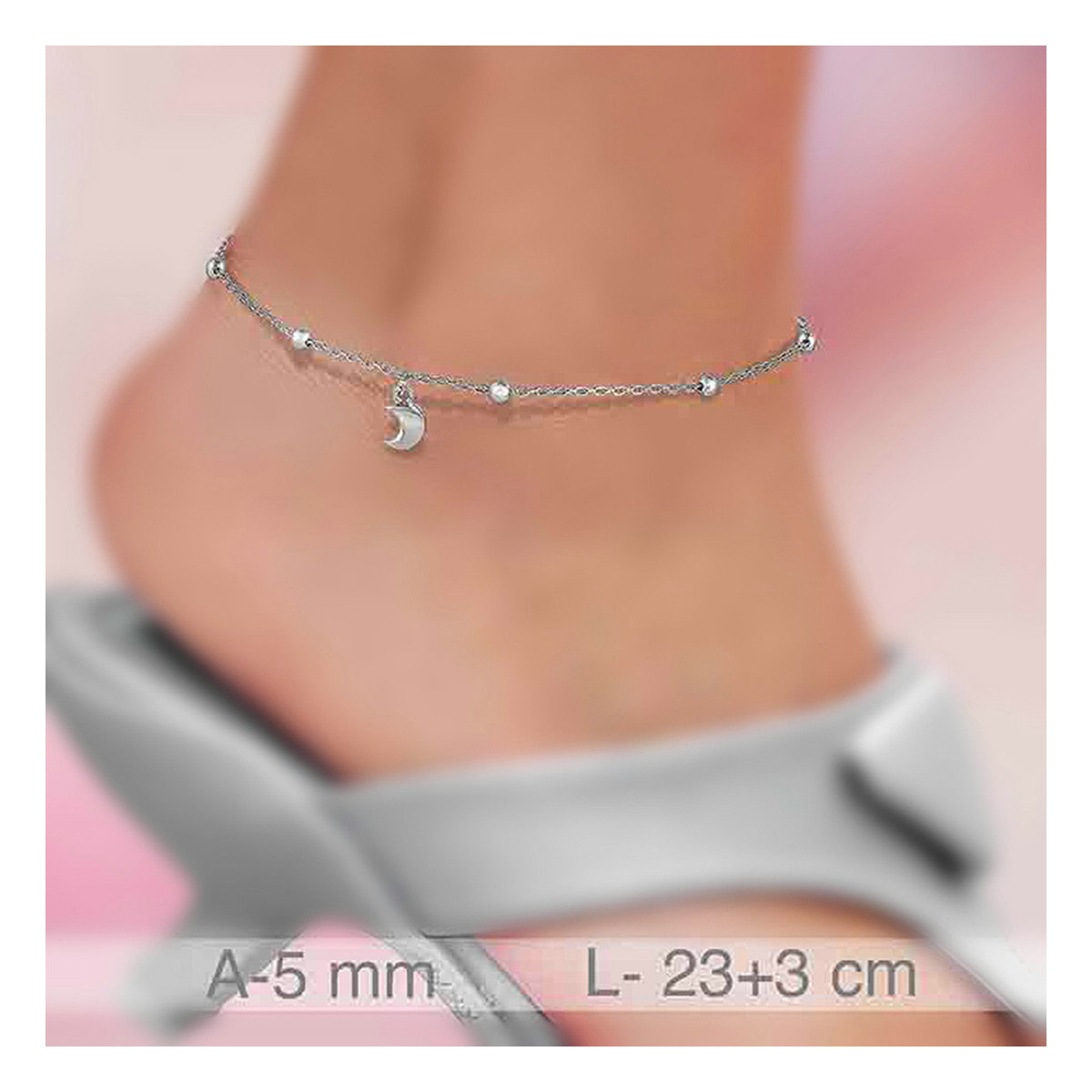 TOBILLERA PLATA LUNA