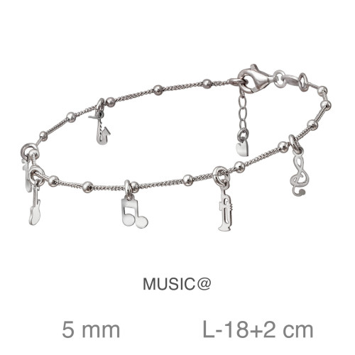 PULSERA PLATA MOTIVOS MUSICA