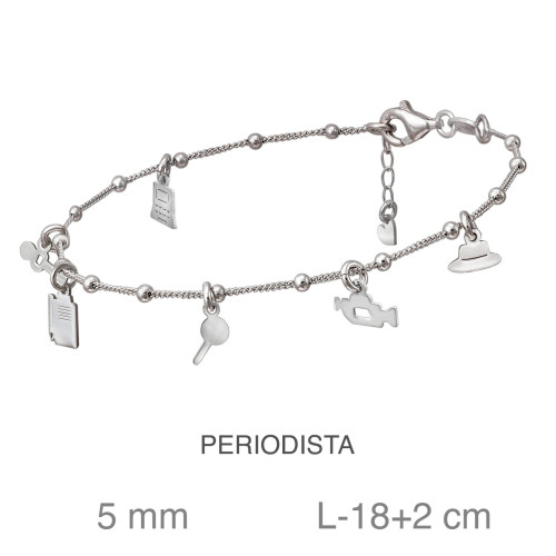 PULSERA PLATA MOTIVOS AUDIOVISUAL - PERIODISMO