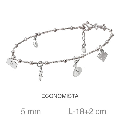 PULSERA PLATA MOTIVOS FINANZAS