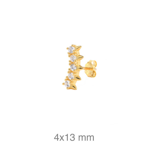 PENDIENTE PLATA B.ORO+e EARCUFF ZTAS (UD)