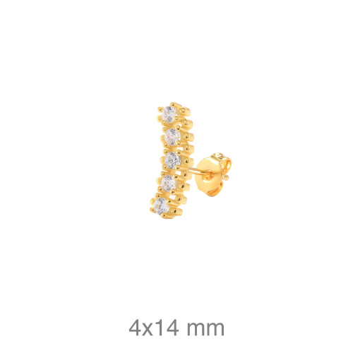 PENDIENTE PLATA B.ORO+ EARCUFF ZTAS (UD)