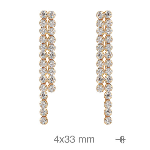 PENDIENTES PLATA B.ORO RIVIERE DOBLE PRESION