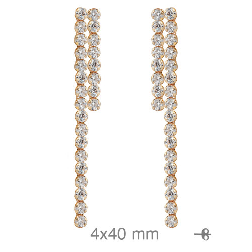 PENDIENTES PLATA B.ORO RIVIERE DOBLE PRESION