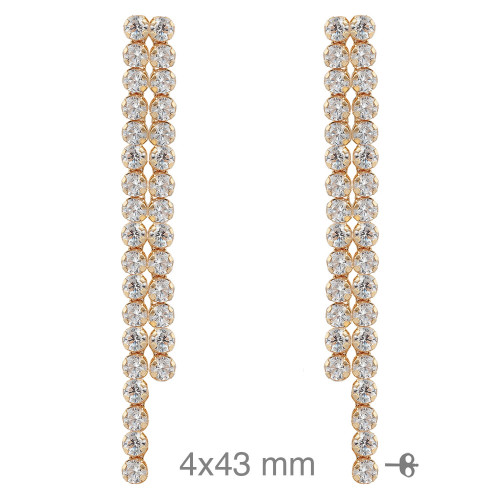 PENDIENTES PLATA B.ORO RIVIERE DOBLE PRESION