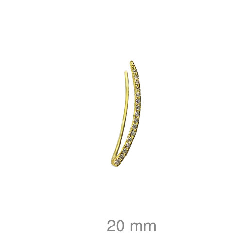 PENDIENTE PLATA B.ORO CIRCONITAS (1UD)