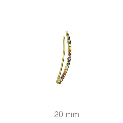 PENDIENTE PLATA B.ORO ZTAS COLOR (1UD)