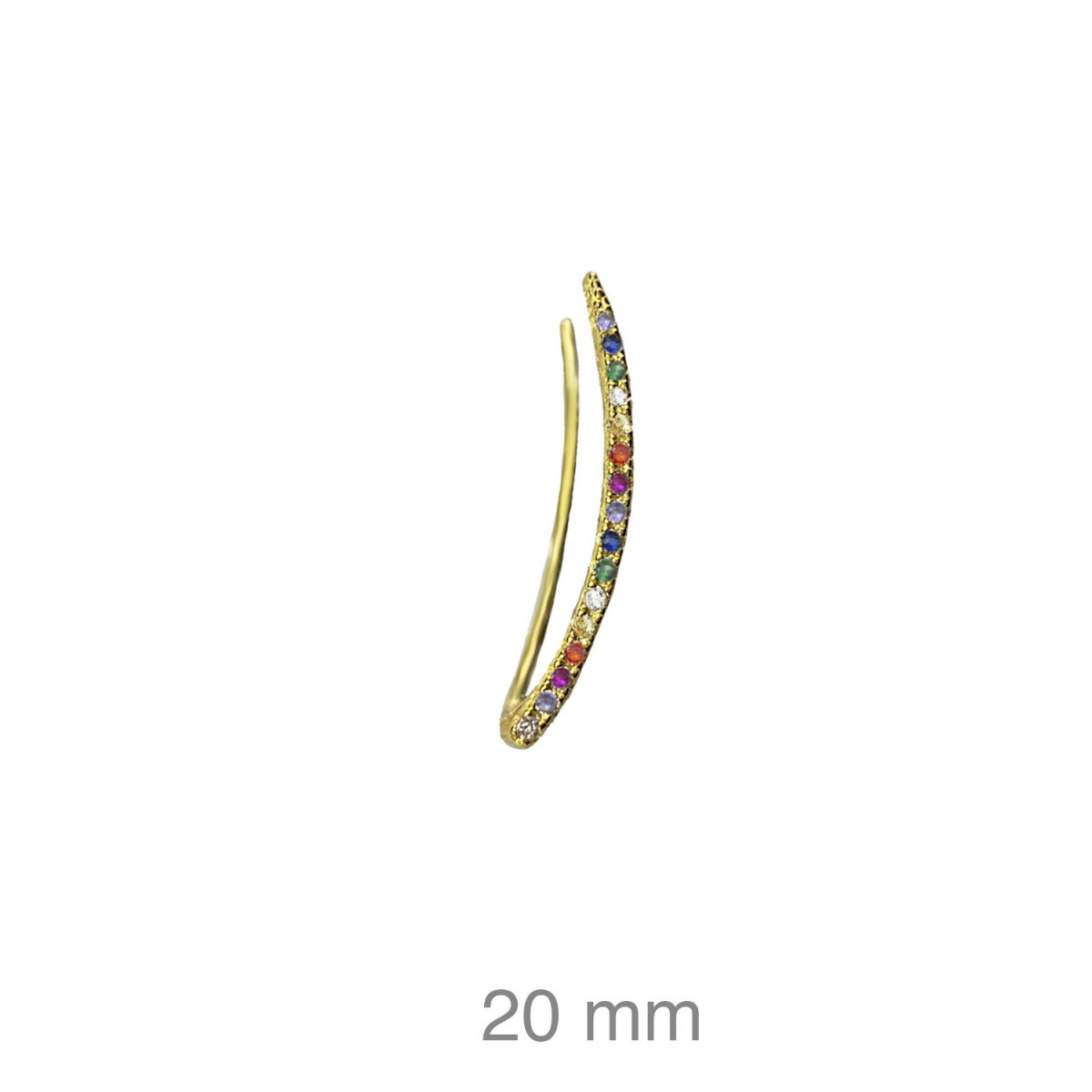 PENDIENTE PLATA B.ORO ZTAS COLOR (1UD)
