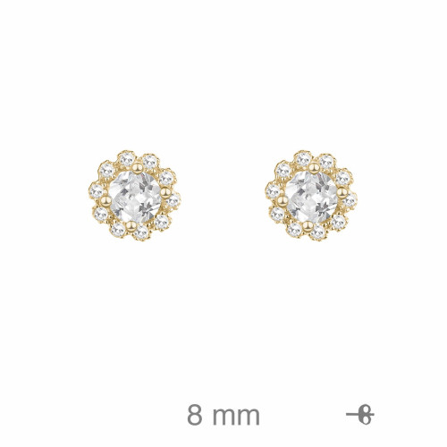 PENDIENTES PLATA B.ORO+e ROSETON ZTAS