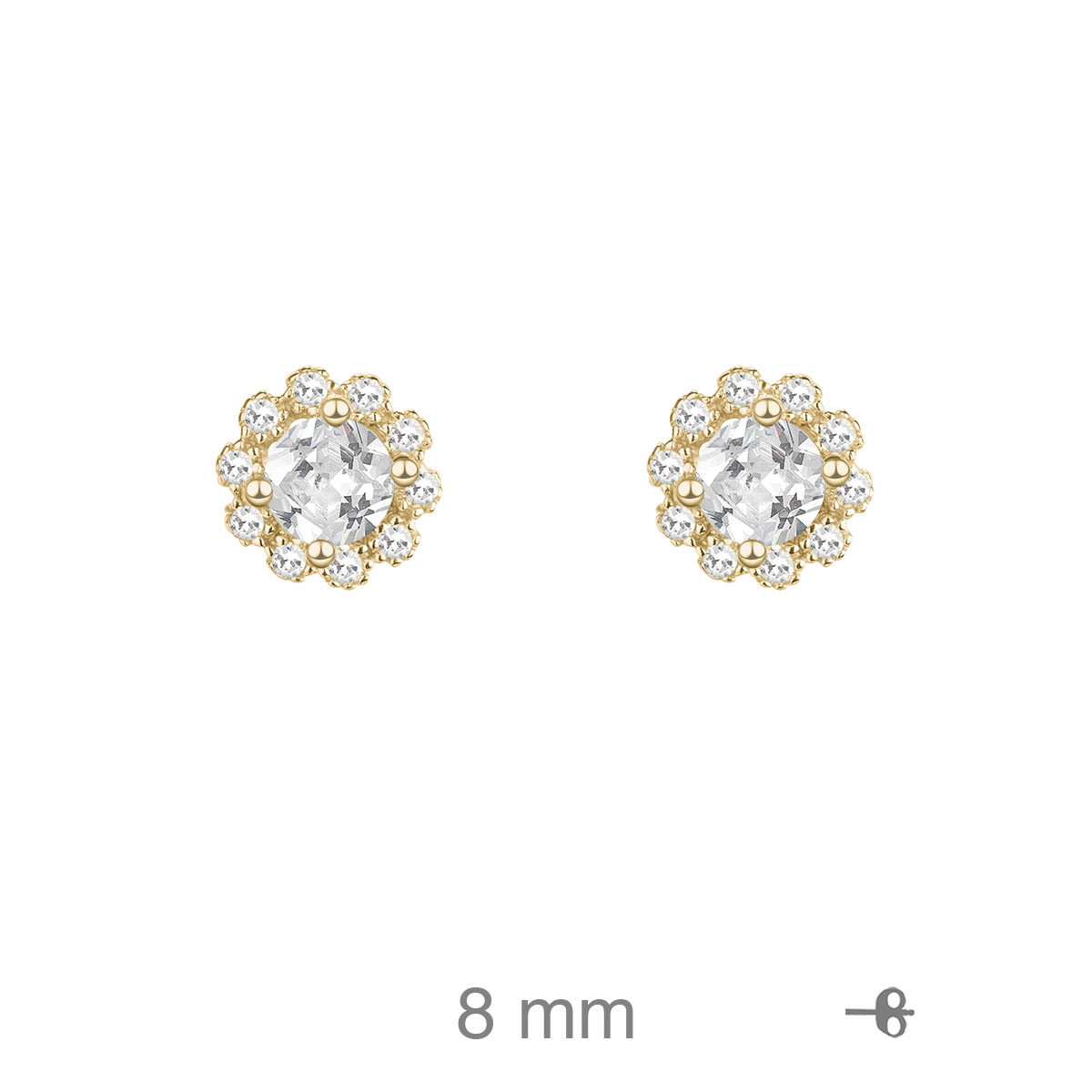 PENDIENTES PLATA B.ORO+e ROSETON ZTAS